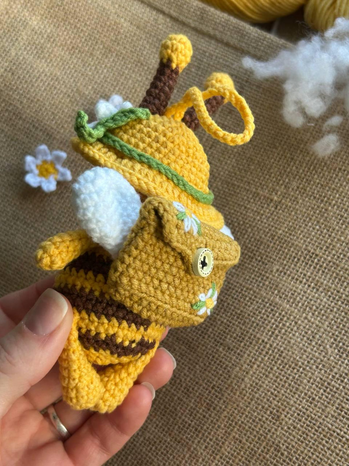 Bee Keychain Crochet Pattern