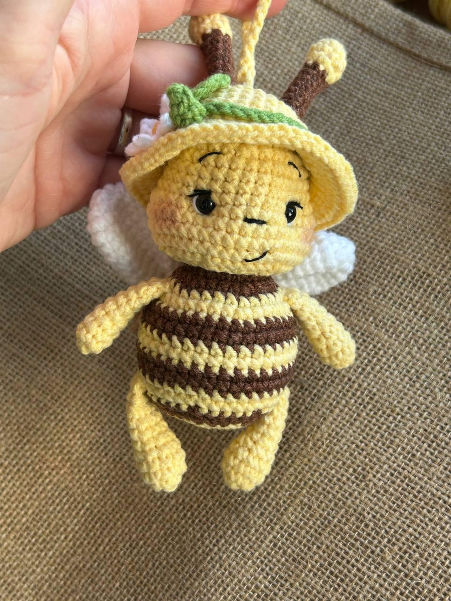 Bee Keychain Crochet Pattern