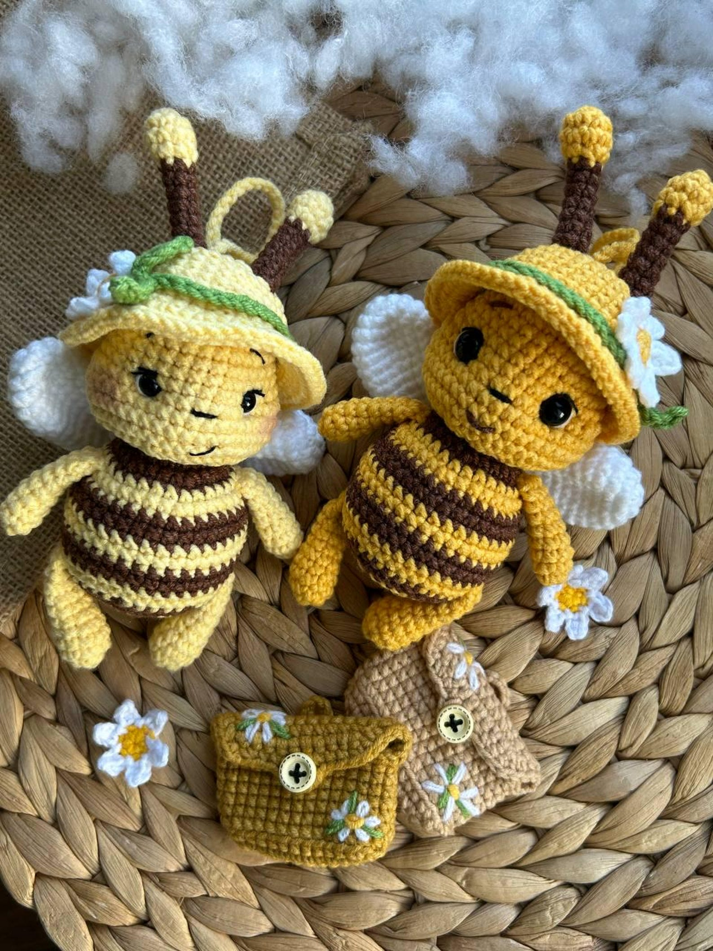 Bee Keychain Crochet Pattern