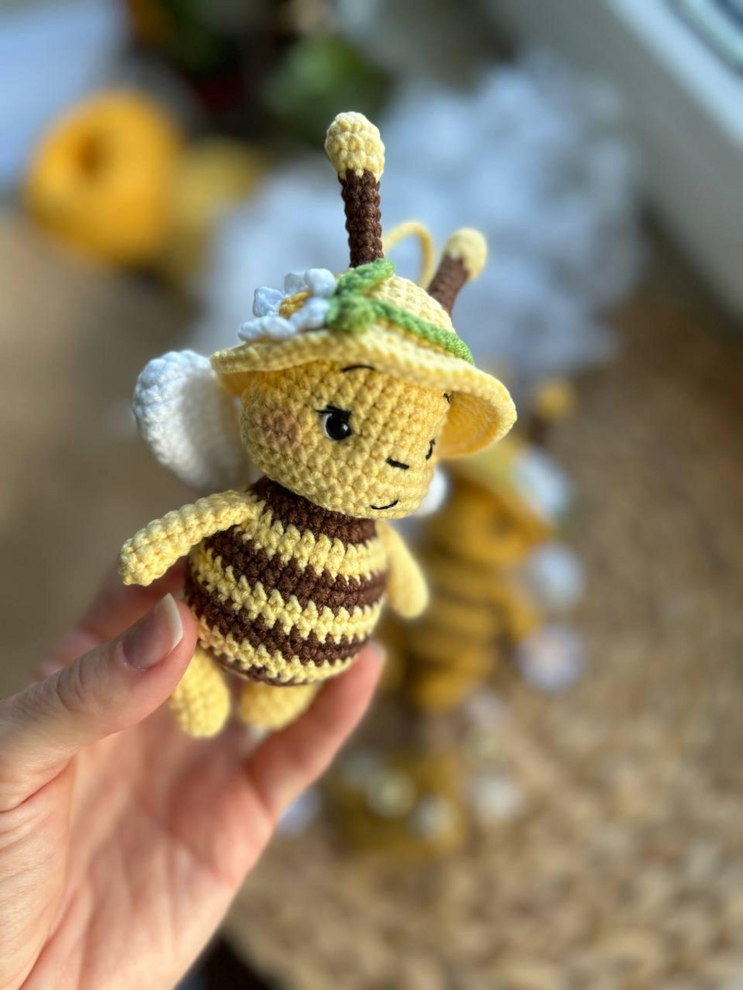 Bee Keychain Crochet Pattern