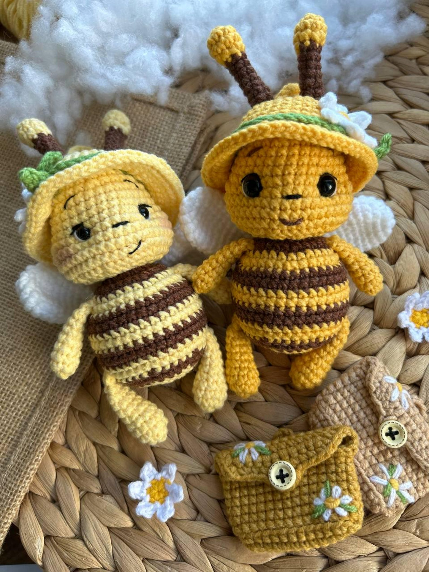 Bee Keychain Crochet Pattern