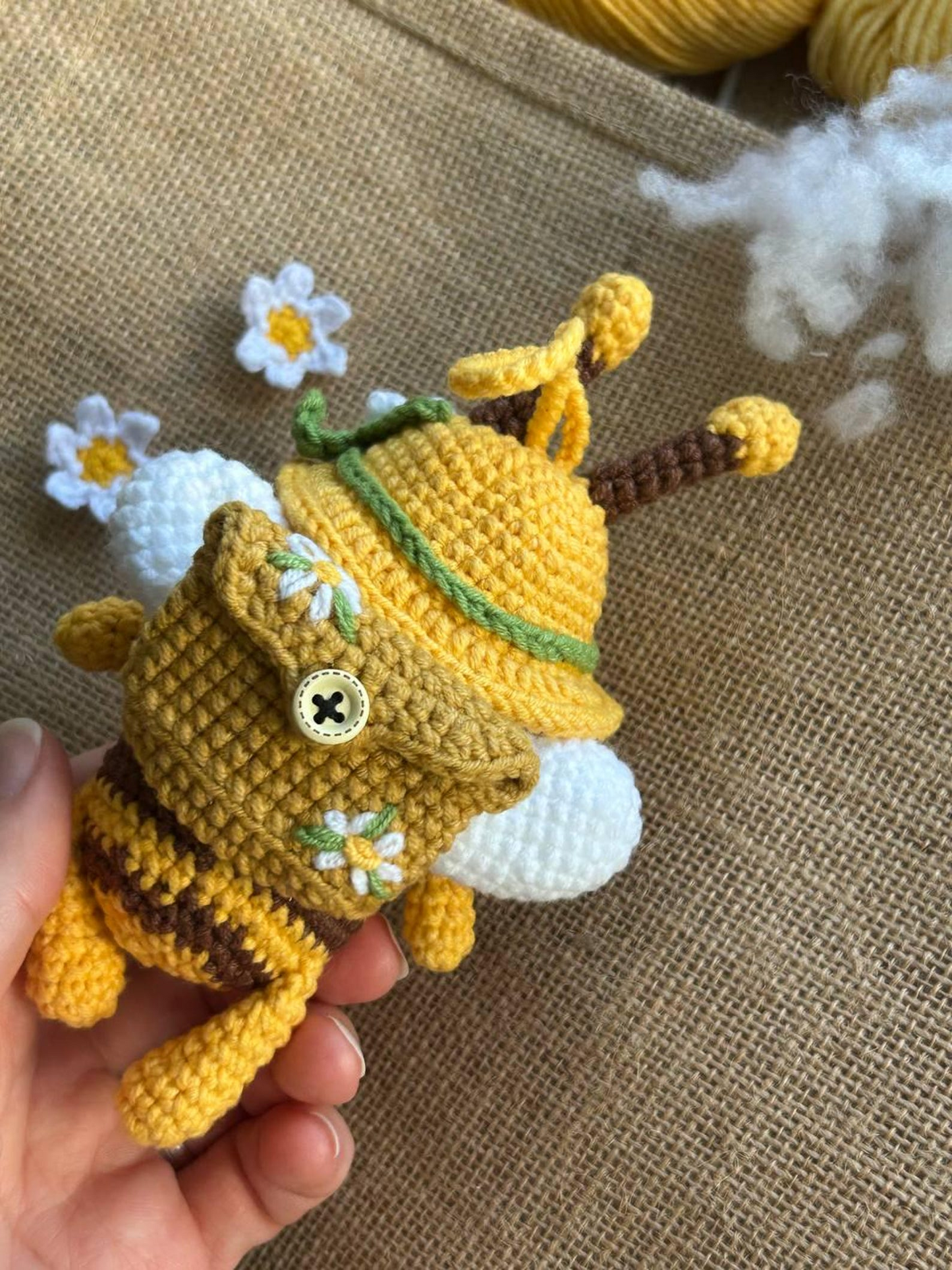 Bee Keychain Crochet Pattern