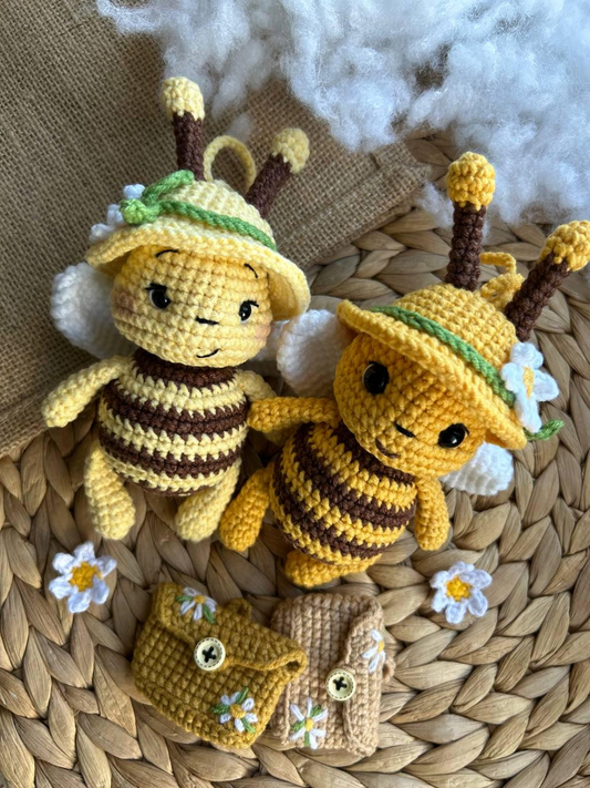 Bee Keychain Crochet Pattern